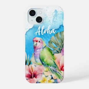 Perroquet Magnifique Floral Tropical Aquarelle Alo