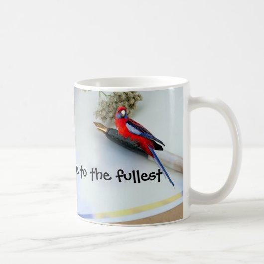 Perroquet rouge sur une tasse (Droite)