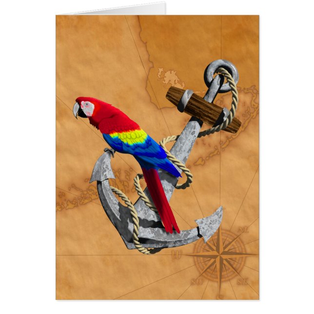 Perroquet Tropical Et Ancre (Devant)