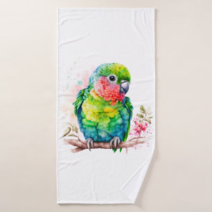 Perroquet vert - Bébé mignon oiseau