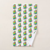 Perroquet vert - Bébé mignon oiseau (Serviette à main)