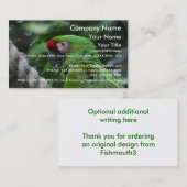 Perroquet vert - modèle de carte de visite (Devant / Derrière)