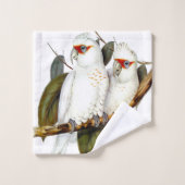 Perroquets blancs exotiques (Gant de toilette)