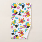 Perroquets colorés, Perroquets tropicaux, Oiseaux, (Serviette à main)