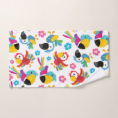 Perroquets colorés, Perroquets tropicaux, Oiseaux, (Serviette à main)