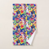 Perroquets d'aquarelle (Serviette à main)