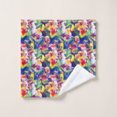 Perroquets d'aquarelle (Gant de toilette)