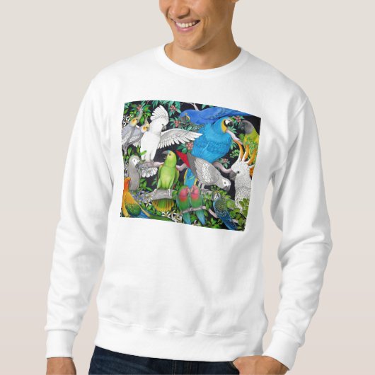 Perroquets du sweatshirt du monde (Devant)