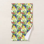 Perroquets et fruit tropical (Serviette à main)