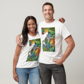 Perroquets et T-shirt de Bromeliads (Unisexe)