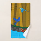 Perroquets Exotiques Dans La Forêt (Serviette à main)