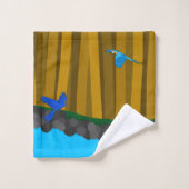 Perroquets Exotiques Dans La Forêt (Gant de toilette)