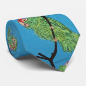 perroquets verts cravate bleue (Roulé)
