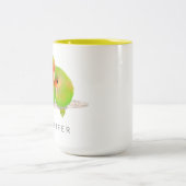 Perroquets verts Lovebirds Oiseau Mug (Centre)
