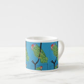 perroquets verts tasse expresso (Devant droit)