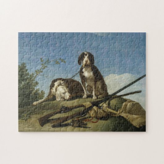 Perros en traílla legpuzzel (Horizontaal)