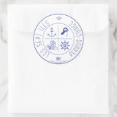 Perros-Guirec de Zeven Eilanden Ronde Sticker (Tas)