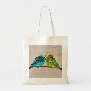 Perruches dans le sac d'amour