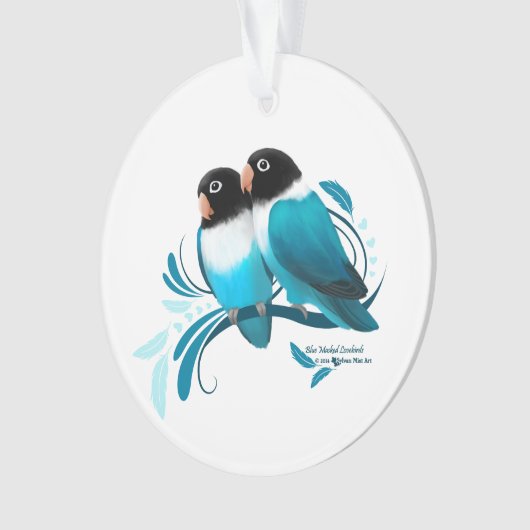 Perruches masquées par bleu (devant)