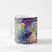 Perruches vibrantes. Tasse (Devant gauche)