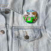 Perry Evicts Obama Ronde Button 5,7 Cm (In situ)