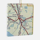 Perry Florida  Map Keramisch Ornament (Rechts)