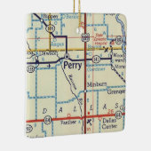 Perry IA  Map Keramisch Ornament (Rechts)