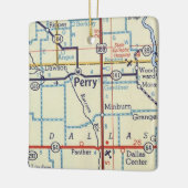 Perry IA  Map Keramisch Ornament (Links)