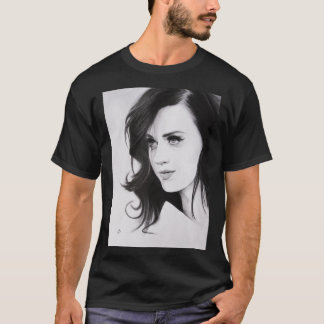 Perry Katy Pencil Portret. Klassieke T-Shirt