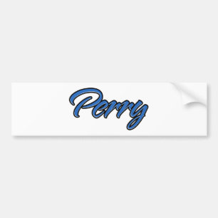 Perry Nom bleu Autoaufkleber Sticker