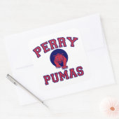 Perry Pumas Vierkante Sticker (Envelop)