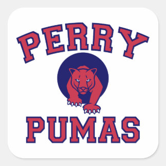 Perry Pumas Vierkante Sticker