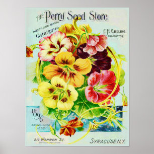 Perry Seed Store  Advertisement Poster
