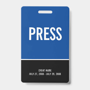 Pers All Access Pas Blauwe Zwarte ID Badge