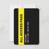 Pers All Access Pass evenement ID-badge 3.5" x 5" Kaart (Achterkant)