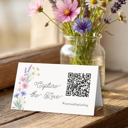 Pers Geperste Wilde Bloem Capture The Love QR Code