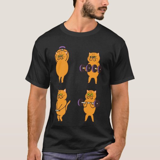 Pers kat Arm Workout T-shirt (Voorkant)