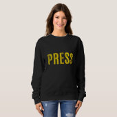 Pers Shirt Journalist Reporter Credentials Zip (Voorkant volledig)