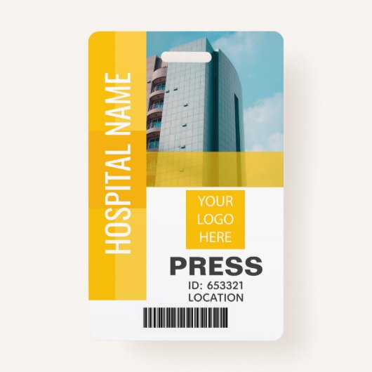 Persbalkcode, Logo gele id Badge (Voorkant)