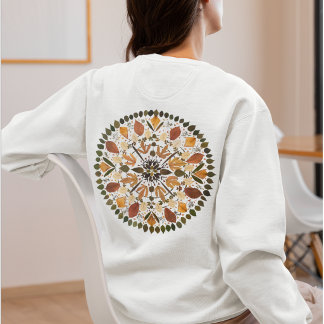 Persbloem Mandala herfst botanische bloem Trui
