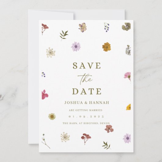 Persbloem save the date uitnodiging (Voorkant)