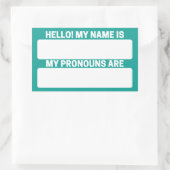 Perse vert Nom et Étiquettes Pronoun (Sac)