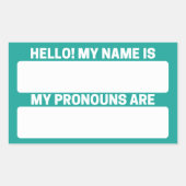 Perse vert Nom et Étiquettes Pronoun (Devant)