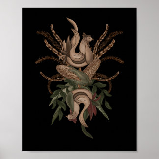 Persephone’s Cockerel. Oogstcyclus Poster