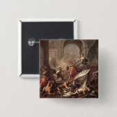 Perseus, beschermd door Minerva Vierkante Button 5,1 Cm (Voorkant /achterkant)