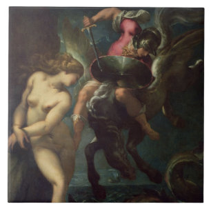 Perseus en Andromeda, c.1610 (olie op canvas) Tegeltje