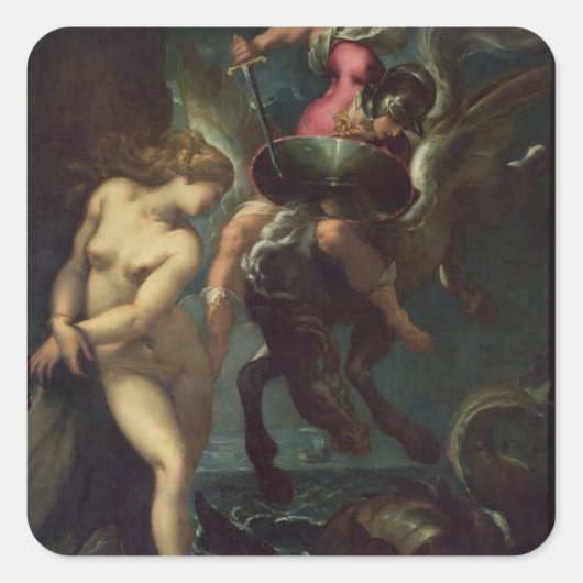 Perseus en Andromeda, c.1610 (olie op canvas) Vierkante Sticker (Voorkant)