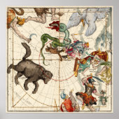 Perseus, Hercules, Cassiopea en Andromeda Poster (Voorkant)