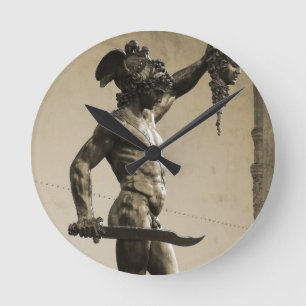Perseus met hoofd Medusa Ronde Klok