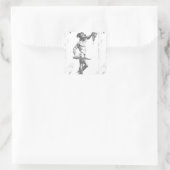 Perseus met hoofd Medusa Vierkante Sticker (Tas)